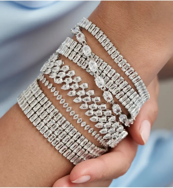 Bransoletka Z Kryształkami Transparentnymi