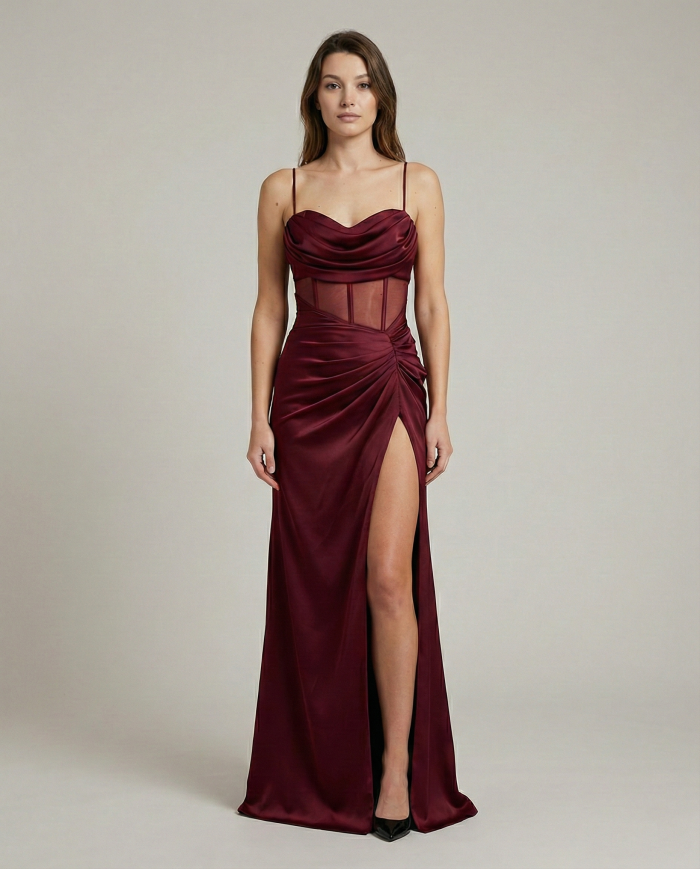 Sukienka Eliza Odis Bordowa