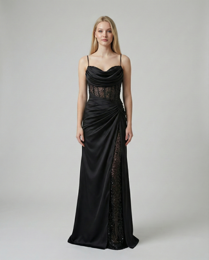 Sukienka Eliza Cekiny Czarna