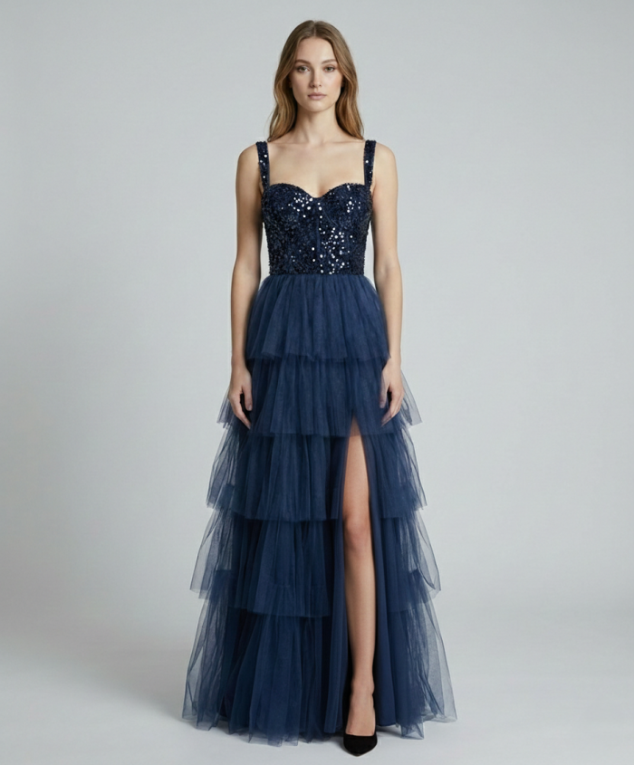 Sukienka Mija Granatowa