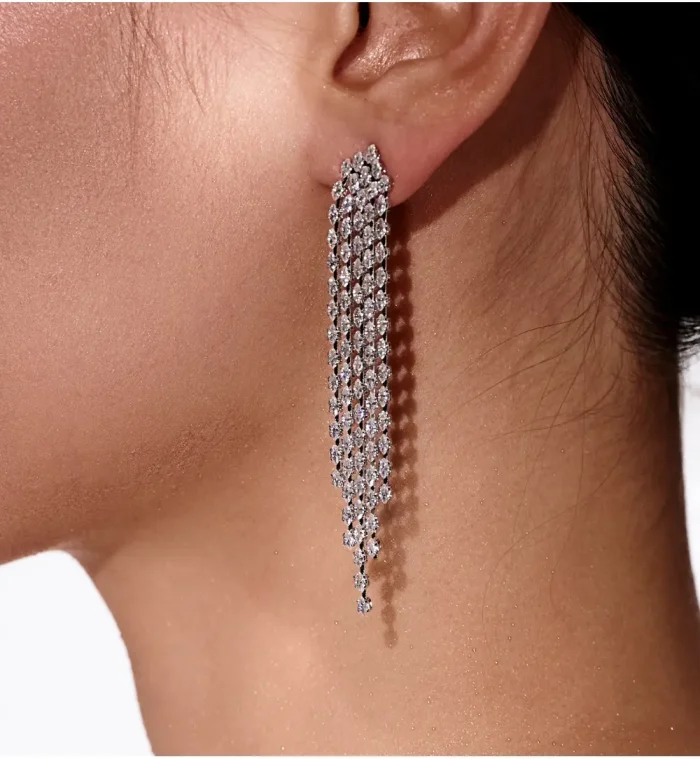 Kolczyki z kryształową kaskadą