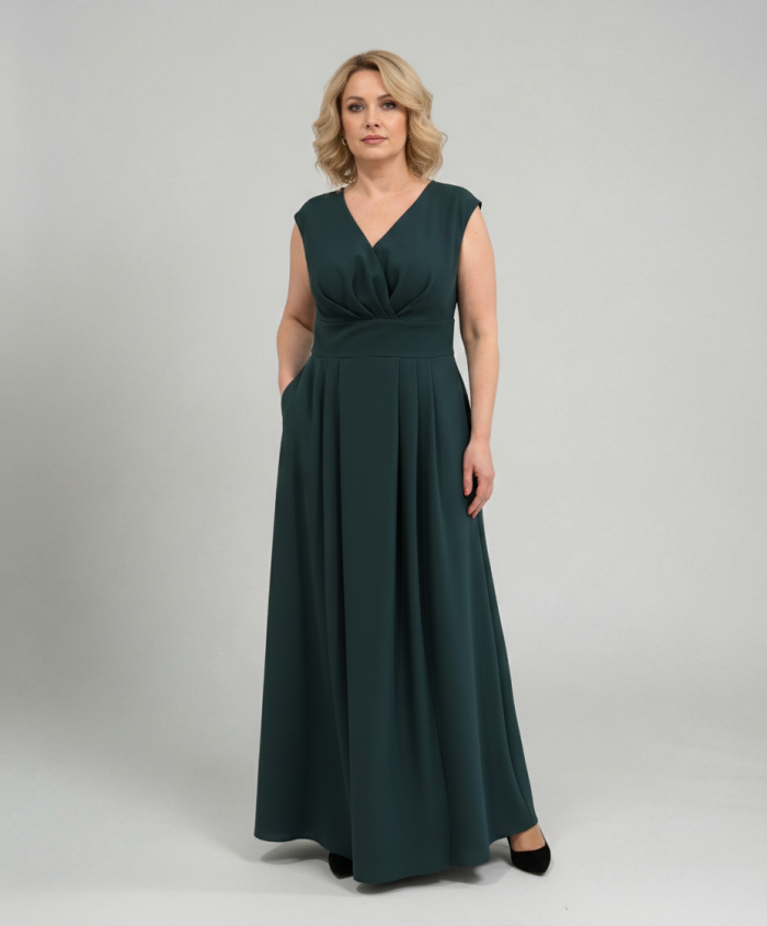 Sukienka Elegant Butelkowa Zieleń