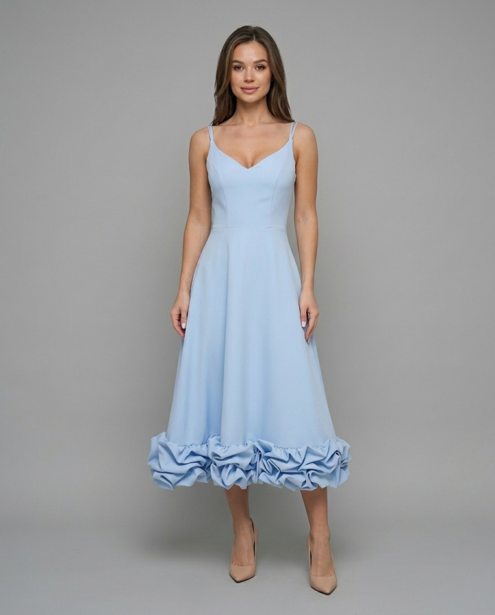 Sukienka Aisza Midi Niebieska