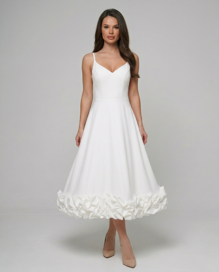 Sukienka Aisza Midi Biała