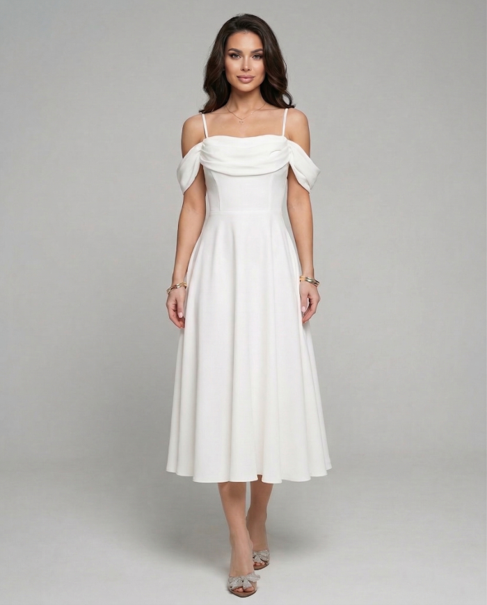 Sukienka Eli Midi Biała